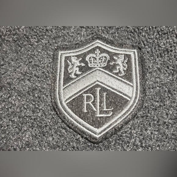 RALPH LAUREN ACTIVE WOMENS DARK GRAY FLEECE FULL ZIP JACKET WITH RLL CREST LARGE - Picture 2 of 4